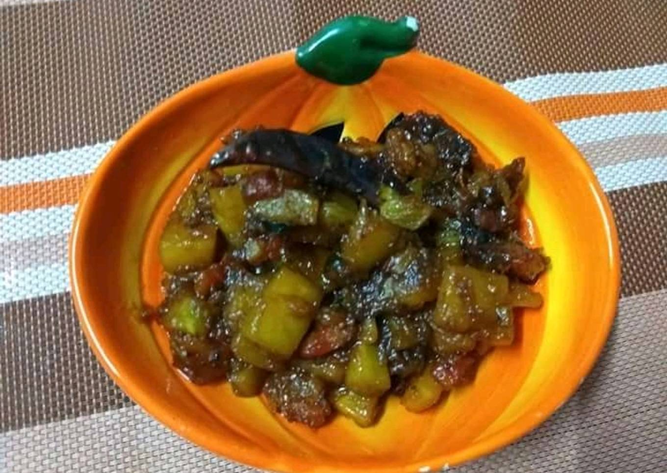 Pumpkin khatta meetha with south indian twist