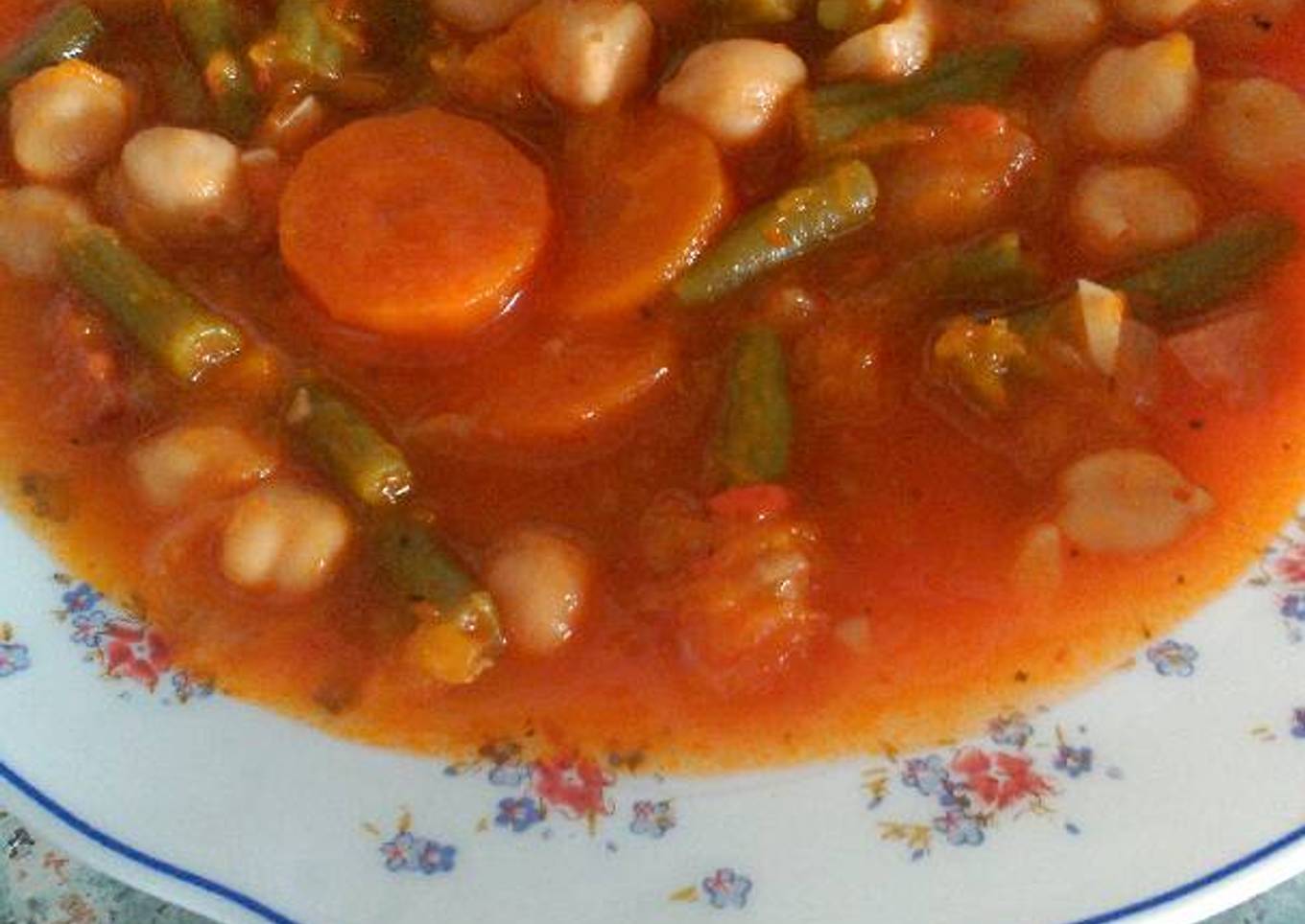 Garbanzos con verduras