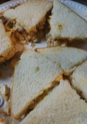 A picture of Egg Salad with some extras.