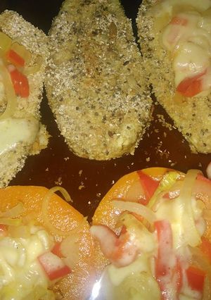 Una foto de Milanesas de berenjenas al horno versión saludable