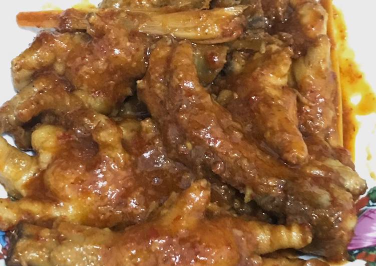 Ceker pedas bumbu merah