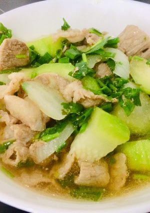 Hình của món Canh bí đao xanh gầu bò.