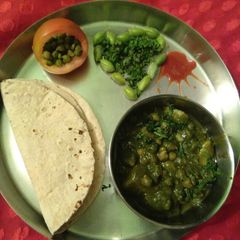 A picture of Hara bhara hare chane ki sabji.