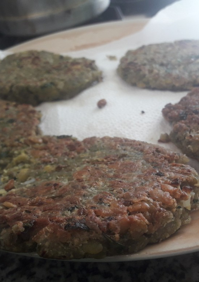 Una foto de Hamburguesas de lentejas Vegana