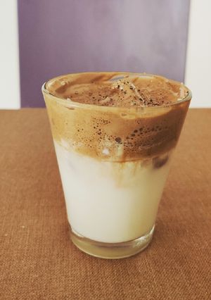 A picture of Dalgona coffee.