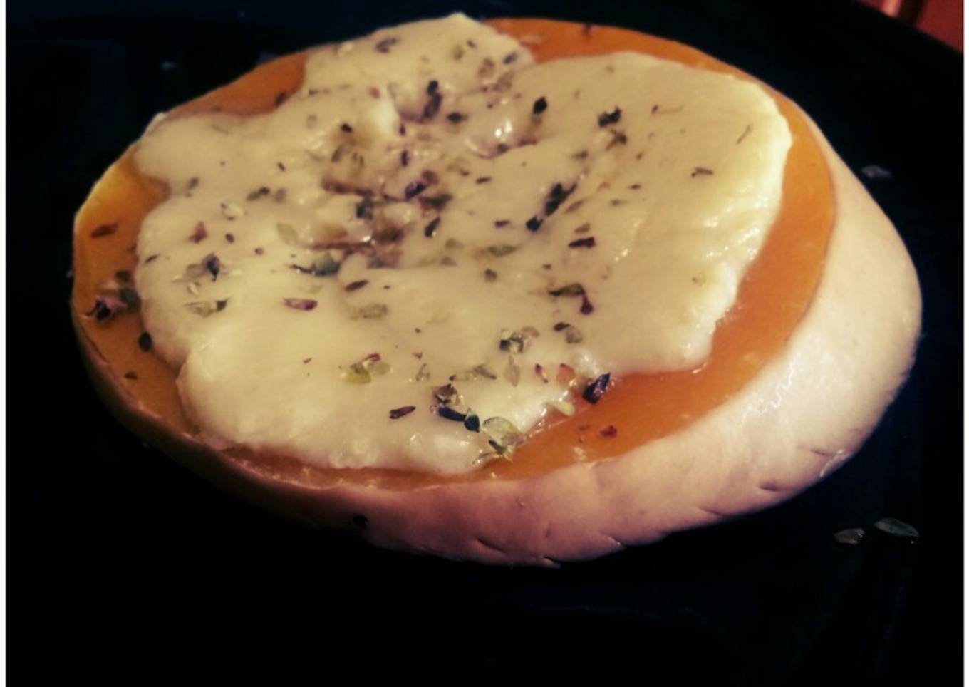 Calabaza al horno con queso mantecoso~