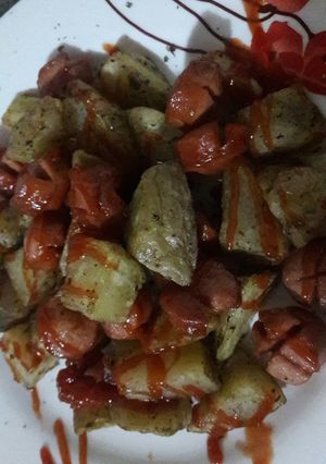 Una foto de Salchipapas