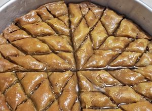 Una foto de Baklava turca