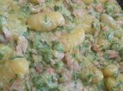 Una foto di gnocchi zucchine