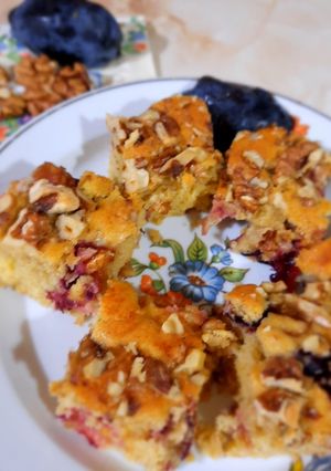 Szilvás-diós pite recept fotója