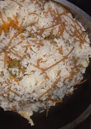 عکسی از دستور رشته پلو با گوشت قل قلی