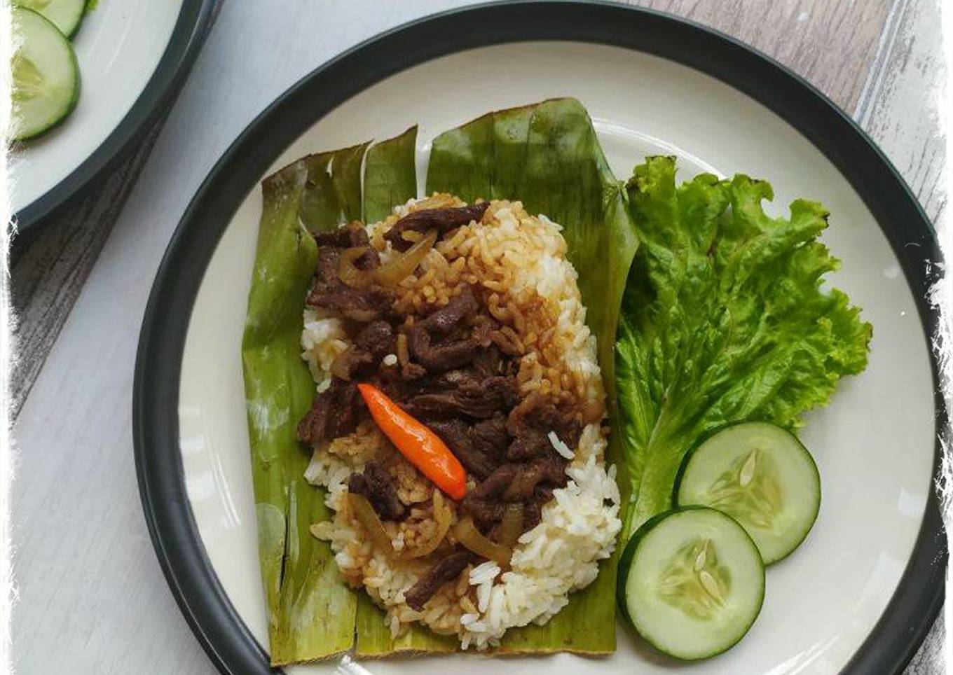 Nasi Bakar Daging Sapi