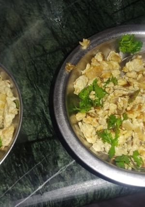 A picture of Anda Bhurji (Indian-Style Scrambled Eggs).