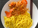 Spaghetti with vegetables