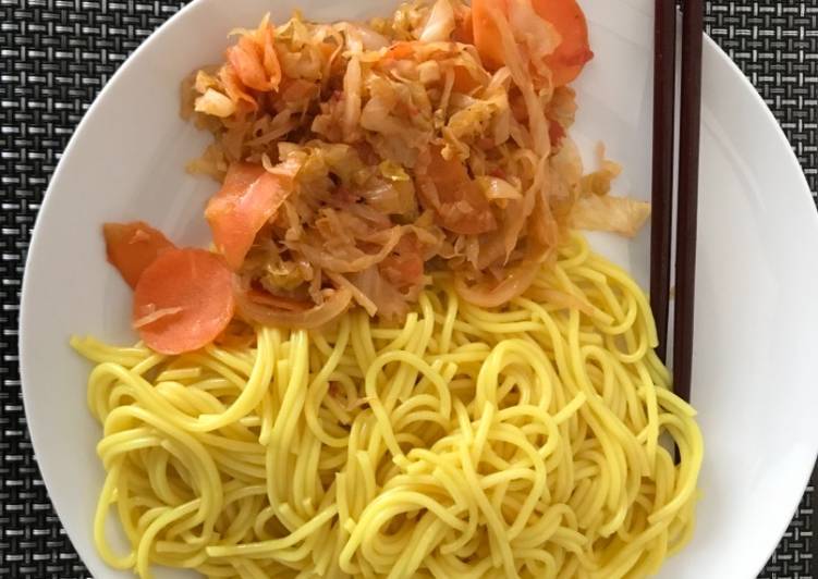Spaghetti with vegetables