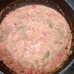 A picture of Pink cream pasta.