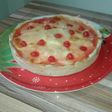 Tarta de jamón, queso y anana