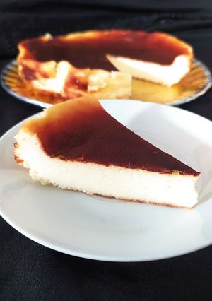 عکسی از دستور چیز کیک سن سباستین🥯🧀🍰😋