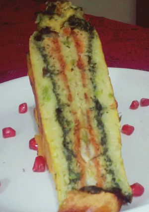 A picture of Spinch layer moong daal sandwhich.