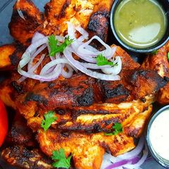 Chicken tikka A picture of Chicken tikka.