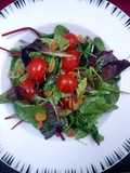 Spring mix salad with digon mustard dressing