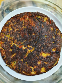Una foto de Verduras en tortilla