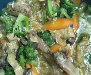 Resep Terbaik Brokoli cah ayam kembang tahu saus tiram Enak dan Sehat