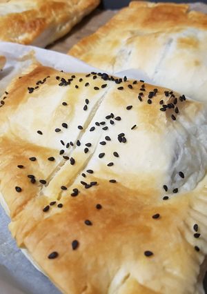 Una foto de Cresta de puerro y champiñones