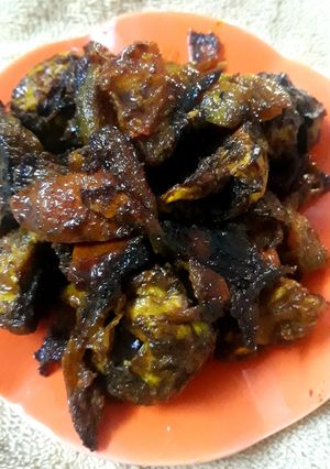 A picture of Aloo baingan.