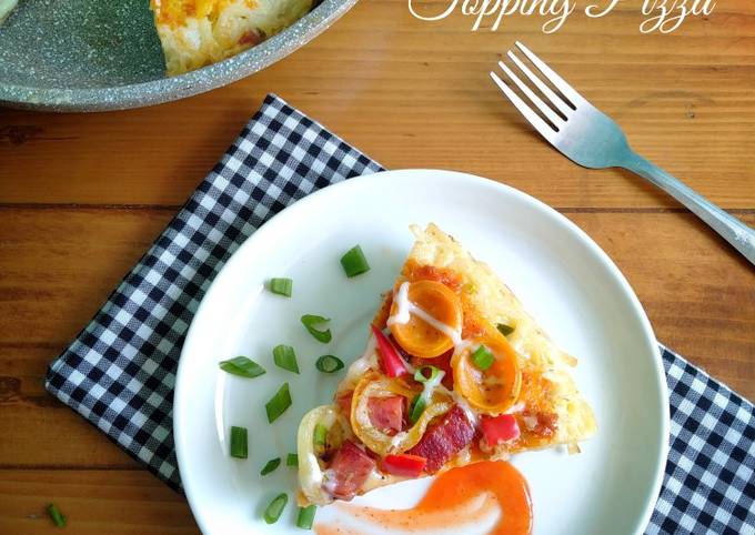 Fritatta Fettuccine Topping Pizza