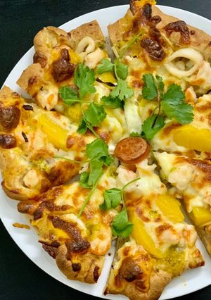 Hình của món Pizza Đào 🍑 🍕.