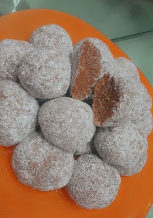 صورة لوصفة كرات الكراميل والبسكويت 😋🧡