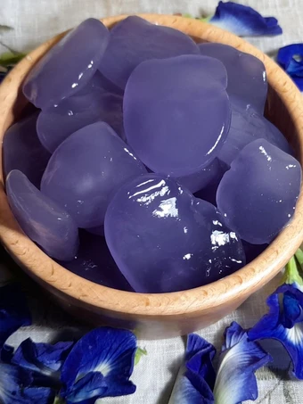 Langkah Gampang Membikin Resep Manisan Kolang Kaling Bunga Telang yang Lezat Anti Ribet, Uenak Banget