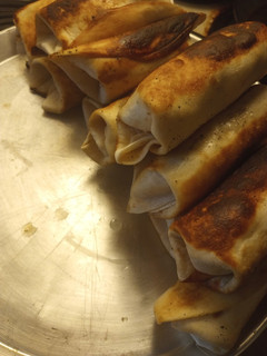 A picture of Beef Stroganoff style Fried Burritos.