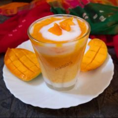 A picture of Kesar mango Lassi.