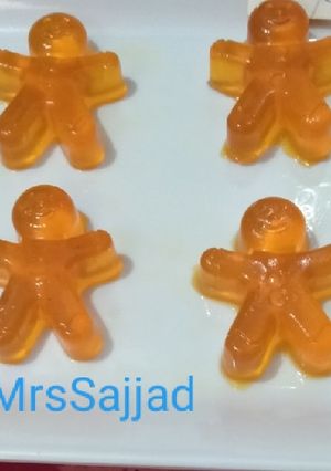 A picture of Orange crystal jelly.