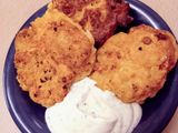 Frittiertes Kürbis-Kartoffelpüree in Pastella