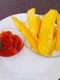 Turmeric fried yam and liver sauce