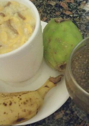 Una foto de Desayuno súper completo veganisimo