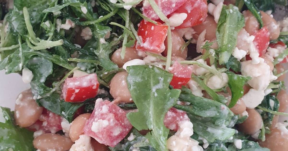 Bohnensalat mit Tomaten und Rucola Rezept von kathosaurus - Cookpad