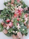 Bohnensalat mit Tomaten und Rucola