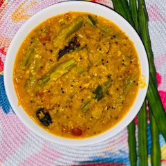 A picture of Moong dal drumstick curry.
