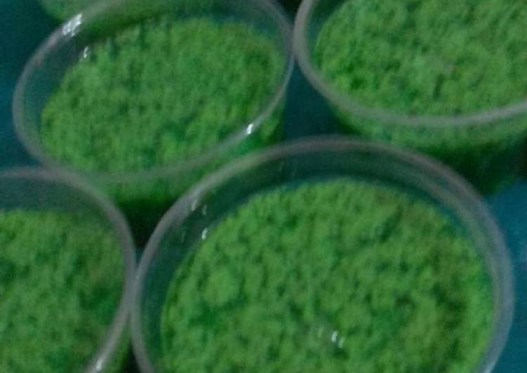 Puding lumut pandan yg simpel