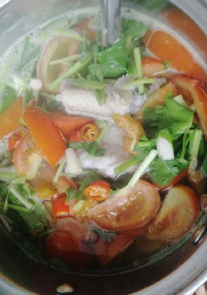 Hình của món Canh ngót cá khoai.