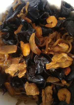 Foto resep Mie goreng shirataki ayam jamur