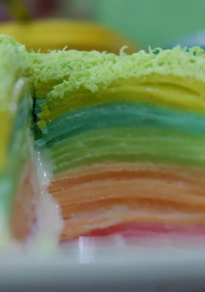Foto resep Rainbow Crepe Greentea