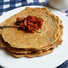 A picture of Adai Dosa With Tomato Chutney(Thakkali Thokku).