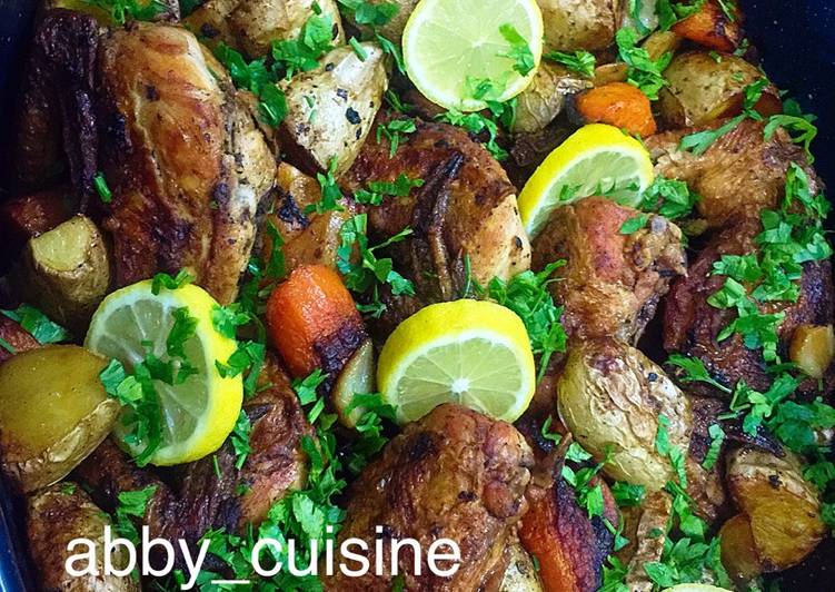 دجاج بالزبده والثوم