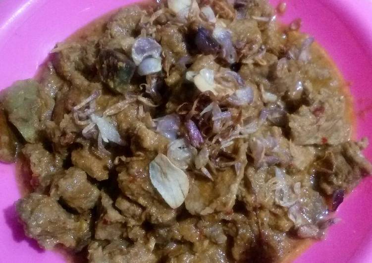 Cara Membuat Daging sapi bumbu kemiri Anti Gagal