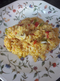 Una foto de Arroz con bacalao a la portuguesa con olla GM